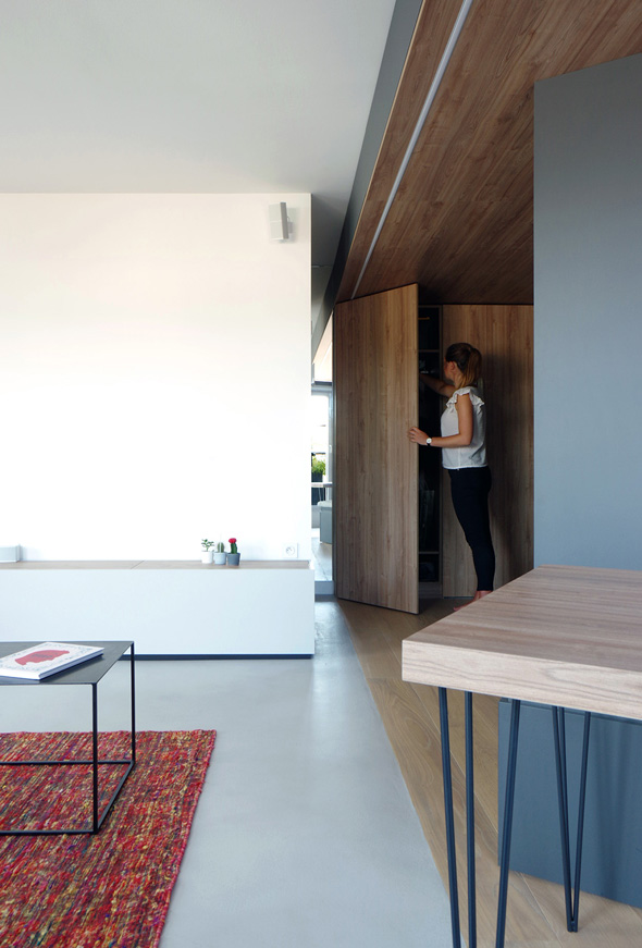 Appartement-contemporain-architecte-terrasse-agencement-sur-mesure-mobilier-design_Vue-entree