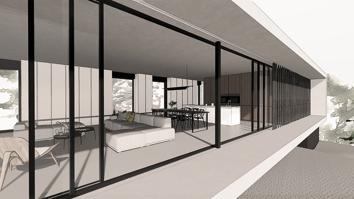 maison-contemporaine-minimaliste-beton-lyon-savoie-facade-baie-vitrée-coulissant-brise-soleil-architecte